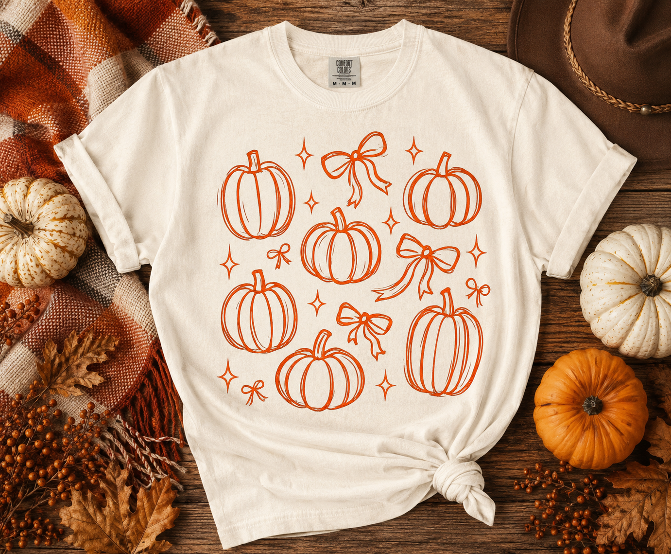 Copy of Pumkin fall Tee white