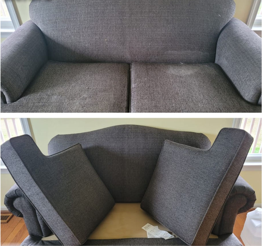 Couch and recliner steam cleaning, odor and stain removal