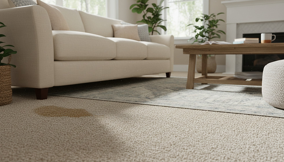 Why do carpet stains return after cleaning?