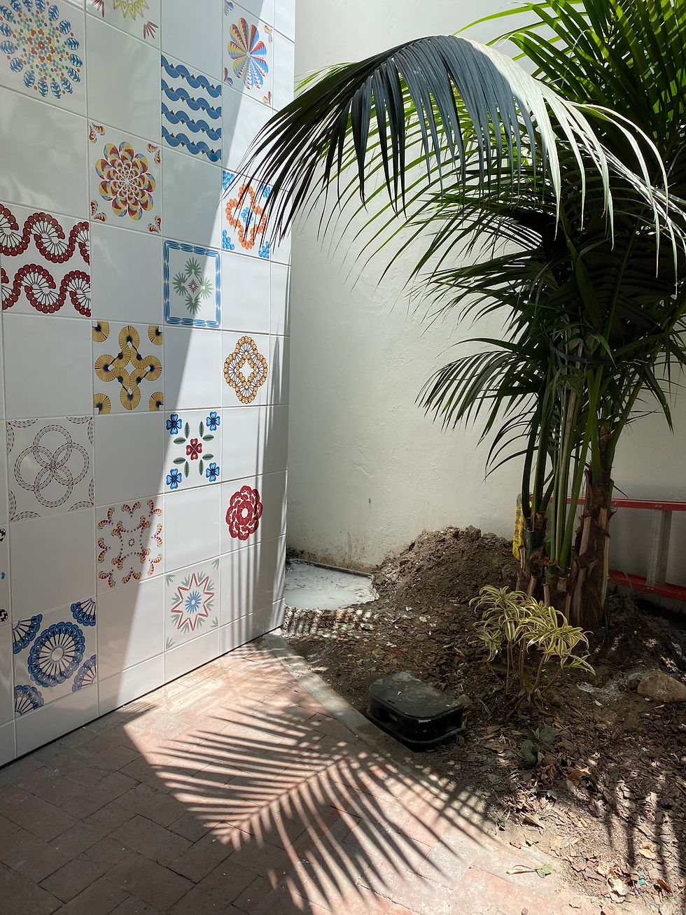 LOVE LETTERS a Permanent Ceramic Tile Mural at Paseo Nuevo in Santa Barbara, CA