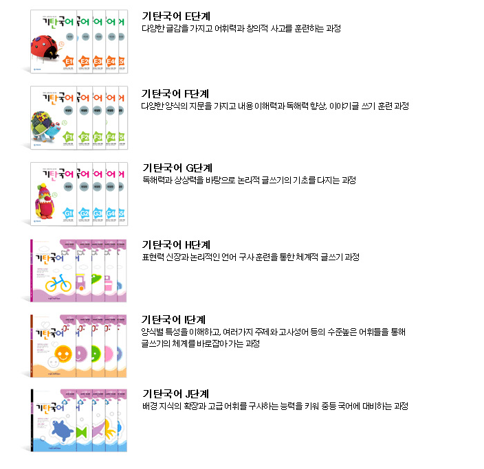 Thumbnail: 기탄국어 H 단계 (5권 세트)