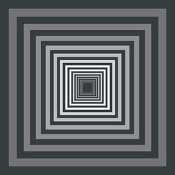 Cuadrados Concéntricos Negro y Gris