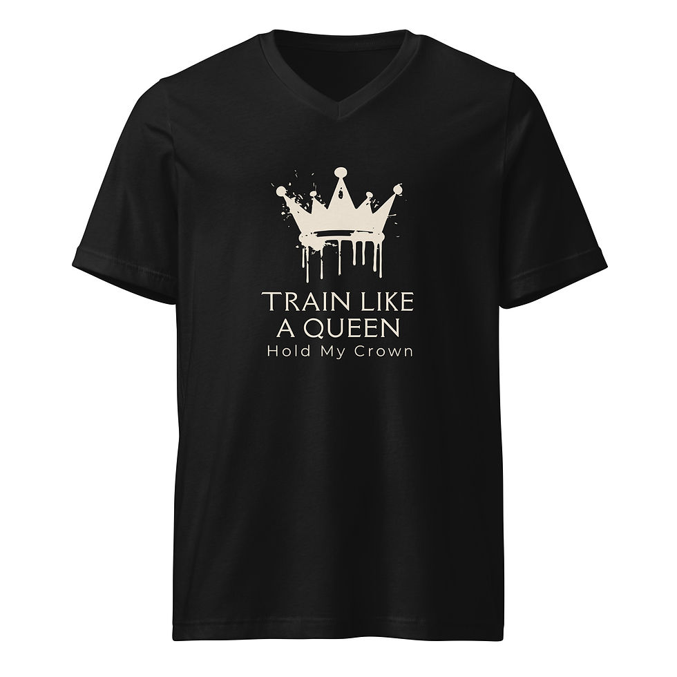 Thumbnail: Train Like a Queen-Unisex Short Sleeve V-Neck T-Shirt