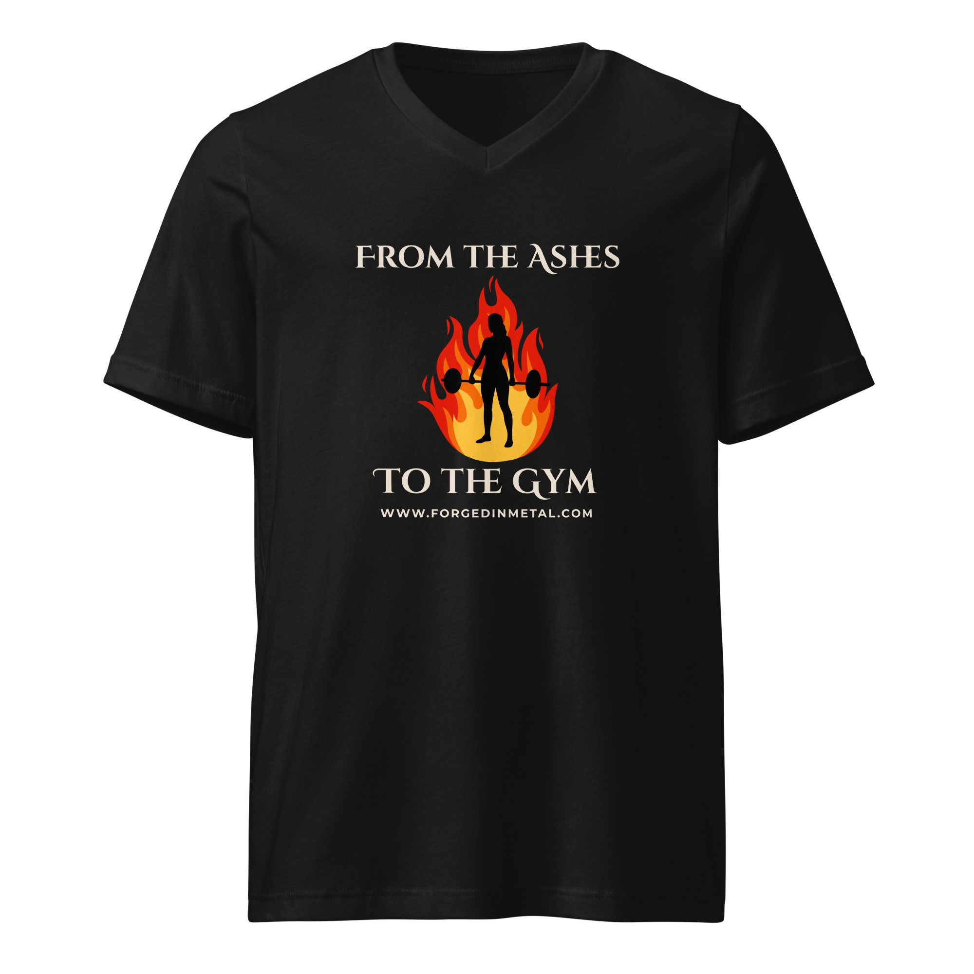 From the Ashes-Unisex Short Sleeve V-Neck T-Shirt