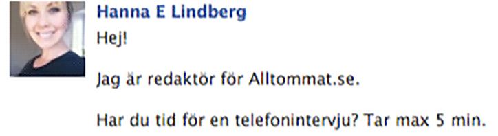 Hanna E Lindberg - alltomat.se