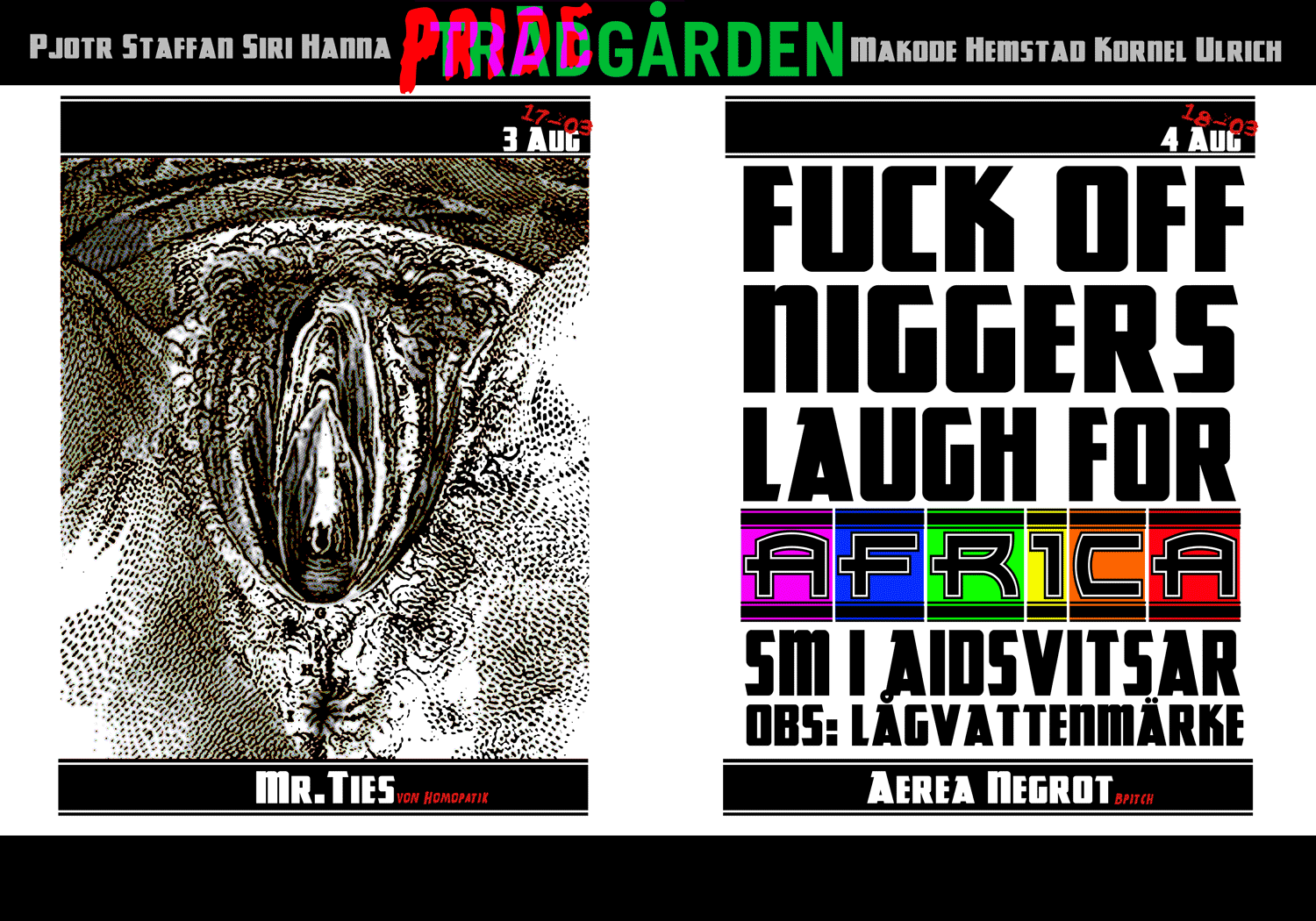 Fuck Off Niggers Laugh for Africa