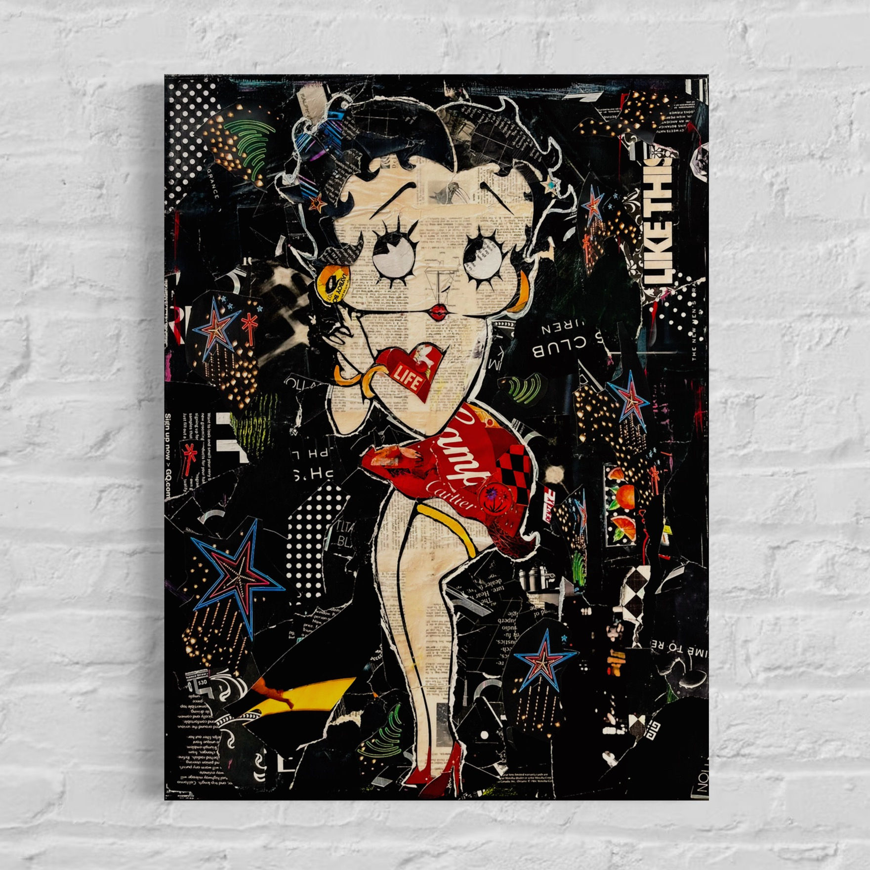 Betty Boop Handmade Collage