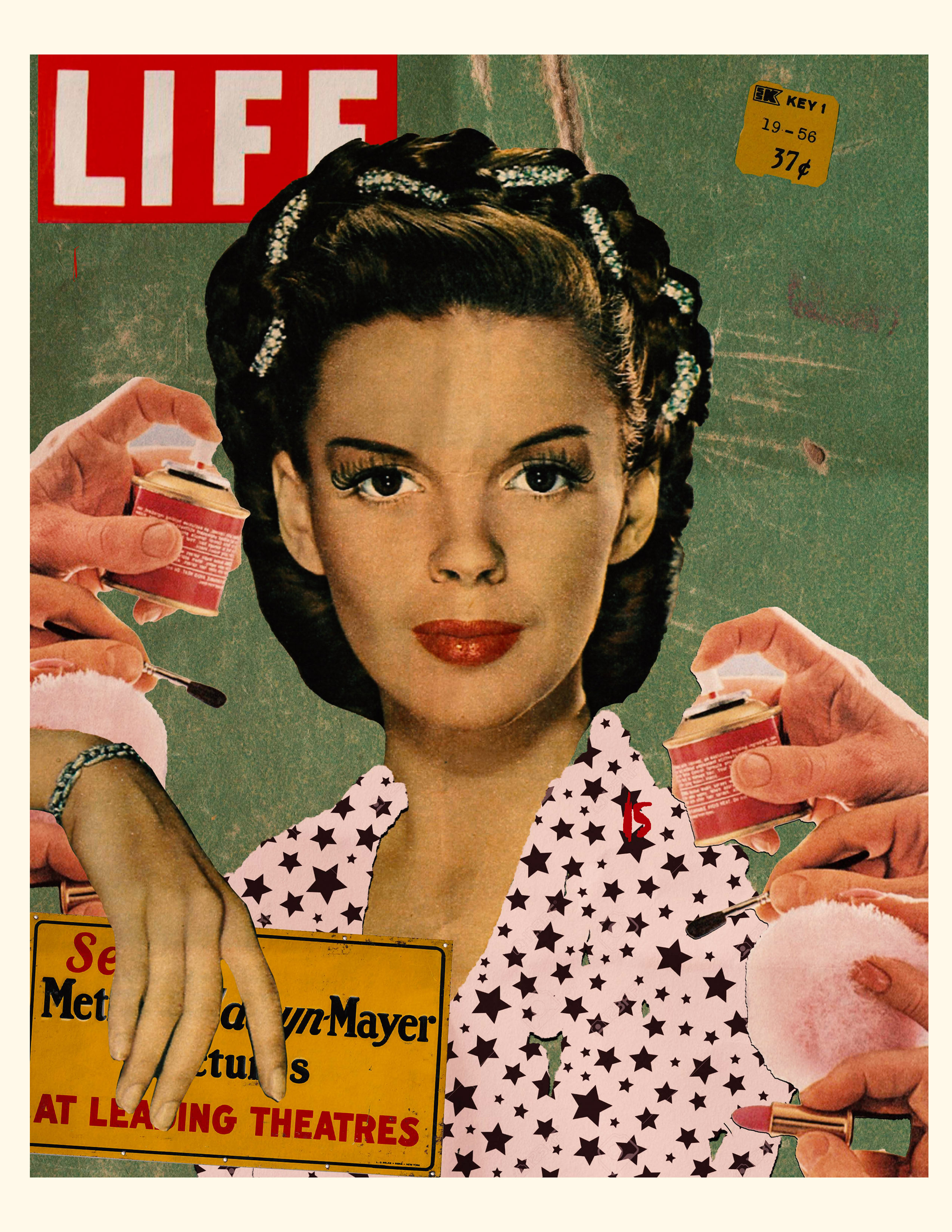 Judy Judy Judy - Collage Art Print