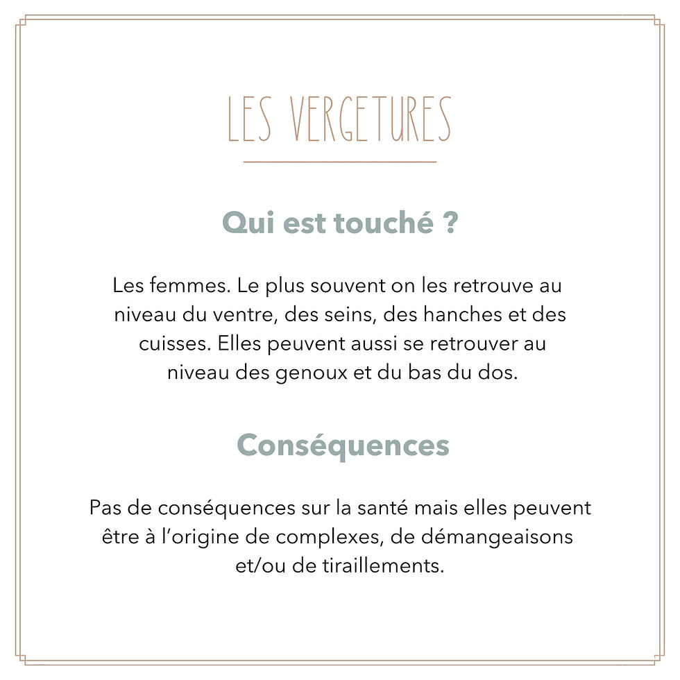 Causes des vergetures sur le corps