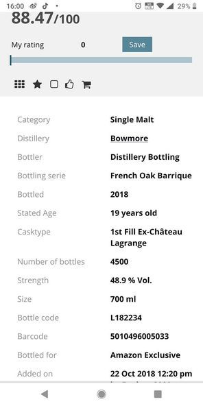 縮圖：Bowmore™️ · 19yo French Oak Barrique