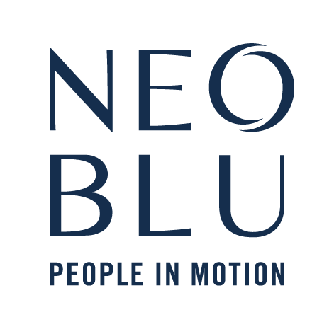 NEOBLU Logo – moderne Corporate Fashion für Business & Teams