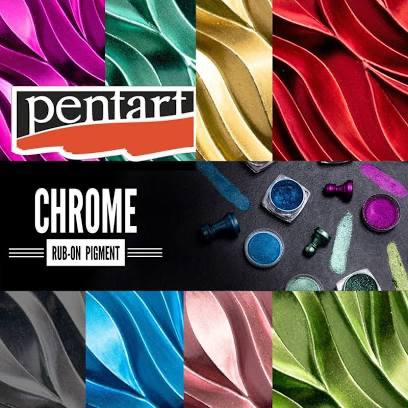 Pentart Rub on Chrome Effect (choose color)