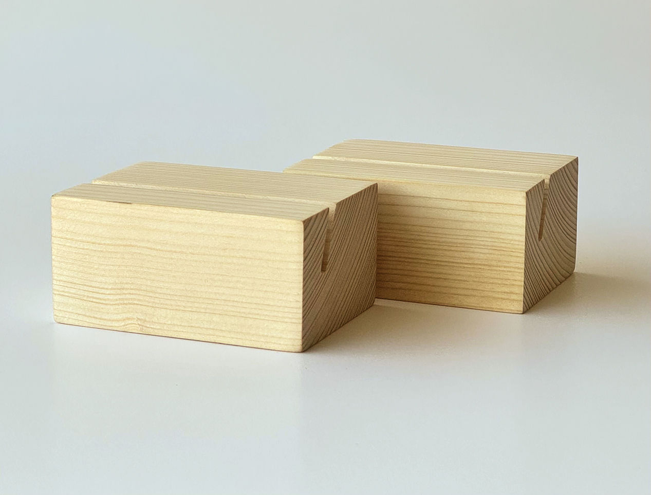 Wood Block Stands (set of 2)