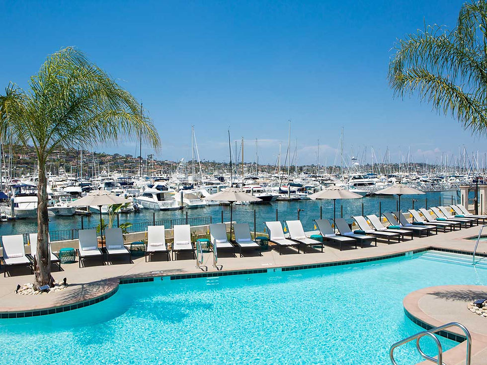 Poolside view over-looking the harbor