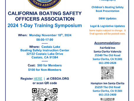 CBSOA One Day Training- Castaic Lake!
