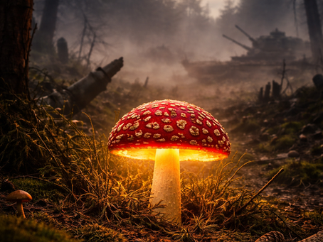 Amanita muscaria, Guerre en Ukraine