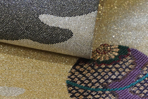 白黒金地 雲取り柄 明綴れ袋帯 | ほうせん いわき