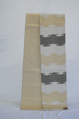 白黒金地 雲取り柄 明綴れ袋帯 | ほうせん いわき