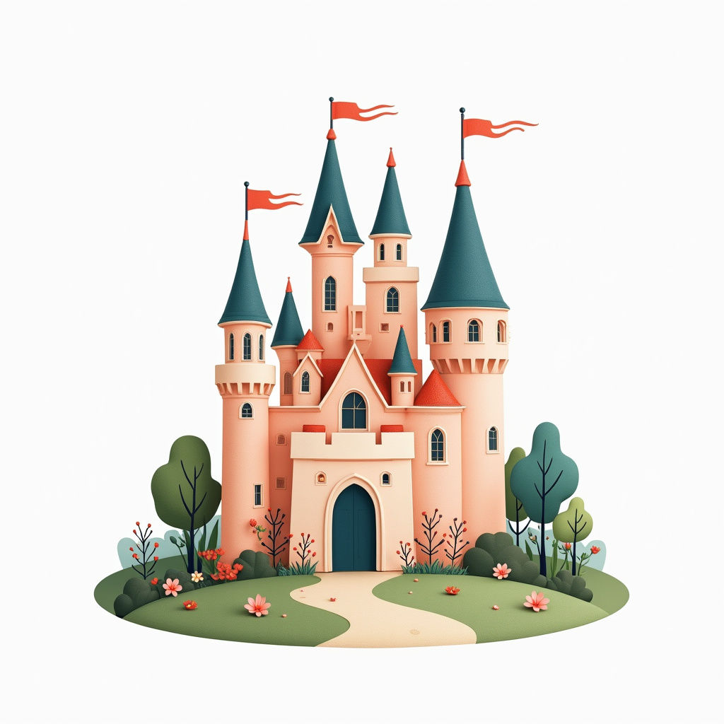 Magical Castle Illustration