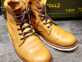 靴修理：プレーントゥブーツのオールソール [Vibram #4014]