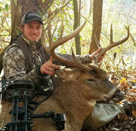An Ohio public land buck killed by the author at “The Funnel” during the peak of the rut. The product finding a remote funnel with a food source and unpressured deer with the help of online scouting.