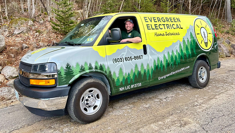 Evergreen Electrical Home Services van