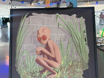 ARTISTA DE VARGINHA DOA QUADRO TEMÁTICO AO MEMORIAL DO ET E RECEBE RECONHECIMENTO DA PREFEITURA