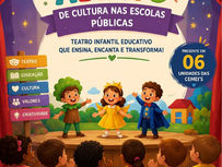 PROJETO "PALCO ABERTO" LEVA TEATRO E CULTURA A ESCOLAS MUNICIPAIS DE VARGINHA