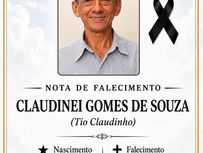 INFORMAMOS O FALECIMENTO DO SR. CLAUDINEI GOMES DE SOUZA