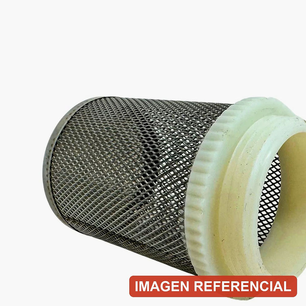 Miniatura: Filtro malla acero inox 1" para válvula de pie - vista lateral, imagen referencial