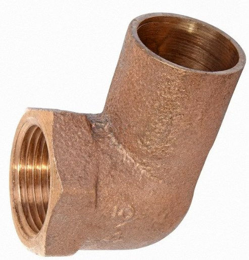 Miniatura: Conexión angular de bronce 3" fundida en Chile