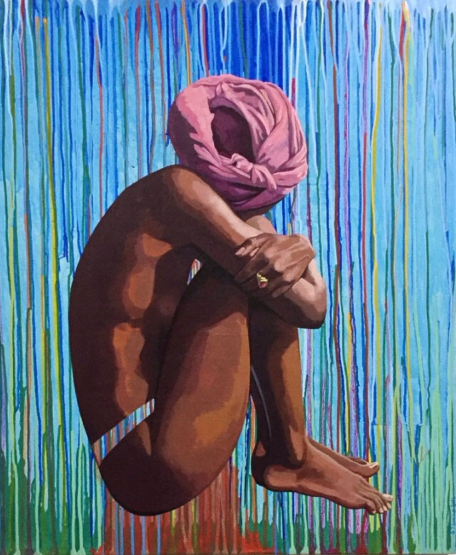Seek Within . Acrylic on canvas, 34" x 34"