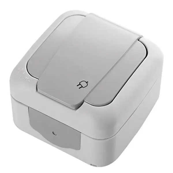 Viko Palmiye Sıva Üstü Kapaklı Topraklı Priz