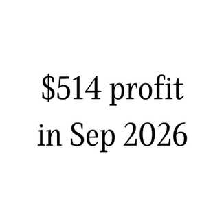 $514 realized profit from selling options in September 2026