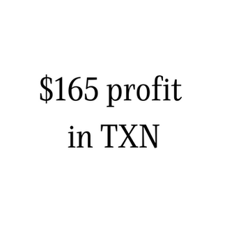 $165 realized profit from selling a cash-secured put in TXN