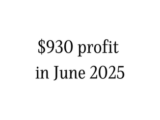 $930 realized profit from selling options in June 2025