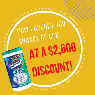 How I bought 100 shares of Clorox (CLX) at a $2,600 discount