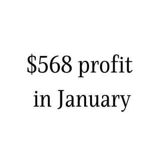 $568 realized profit from selling options in January 2026