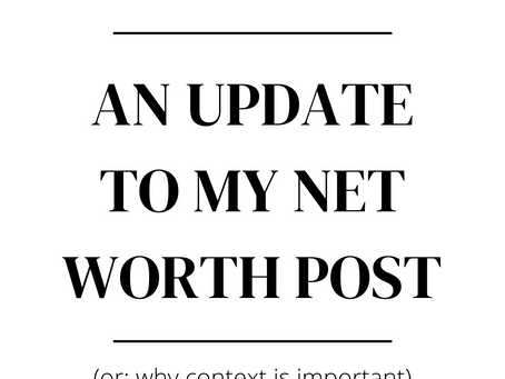 An update to my net worth post