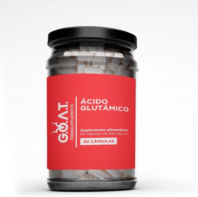Ácido Glutámico - Suplemento Alimenticio (60 cápsulas, 500 mg)