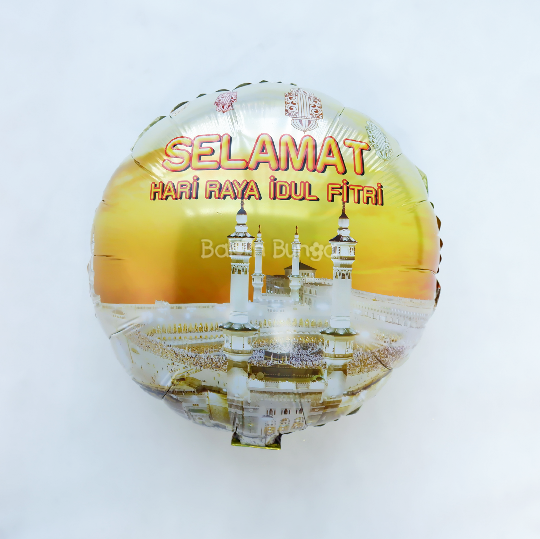 Balon Foil Idul Fitri Round Shape 01
