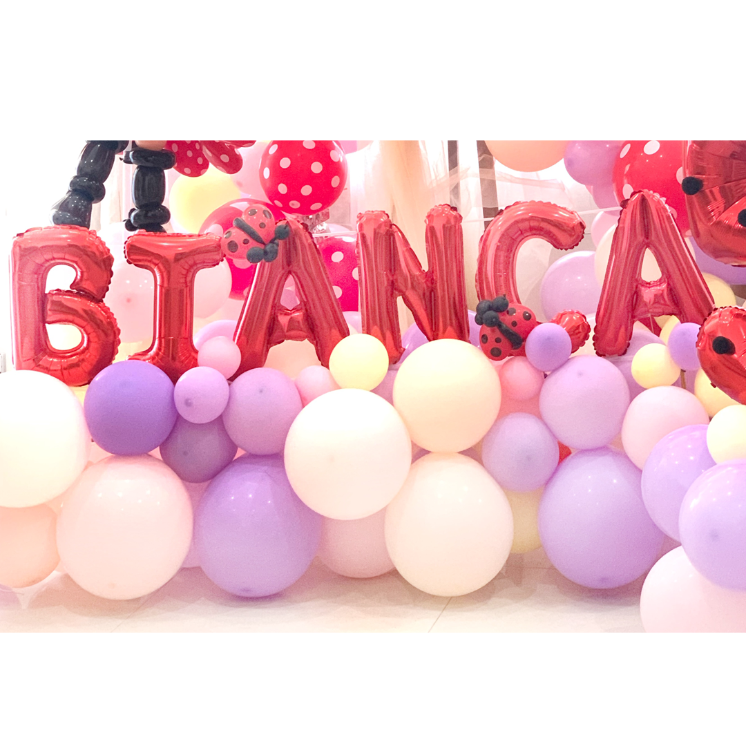 Organic Balloon + Letter Balloon