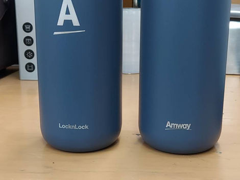 เลเซอร์บนแก้วน้ำเก็บความเย็น