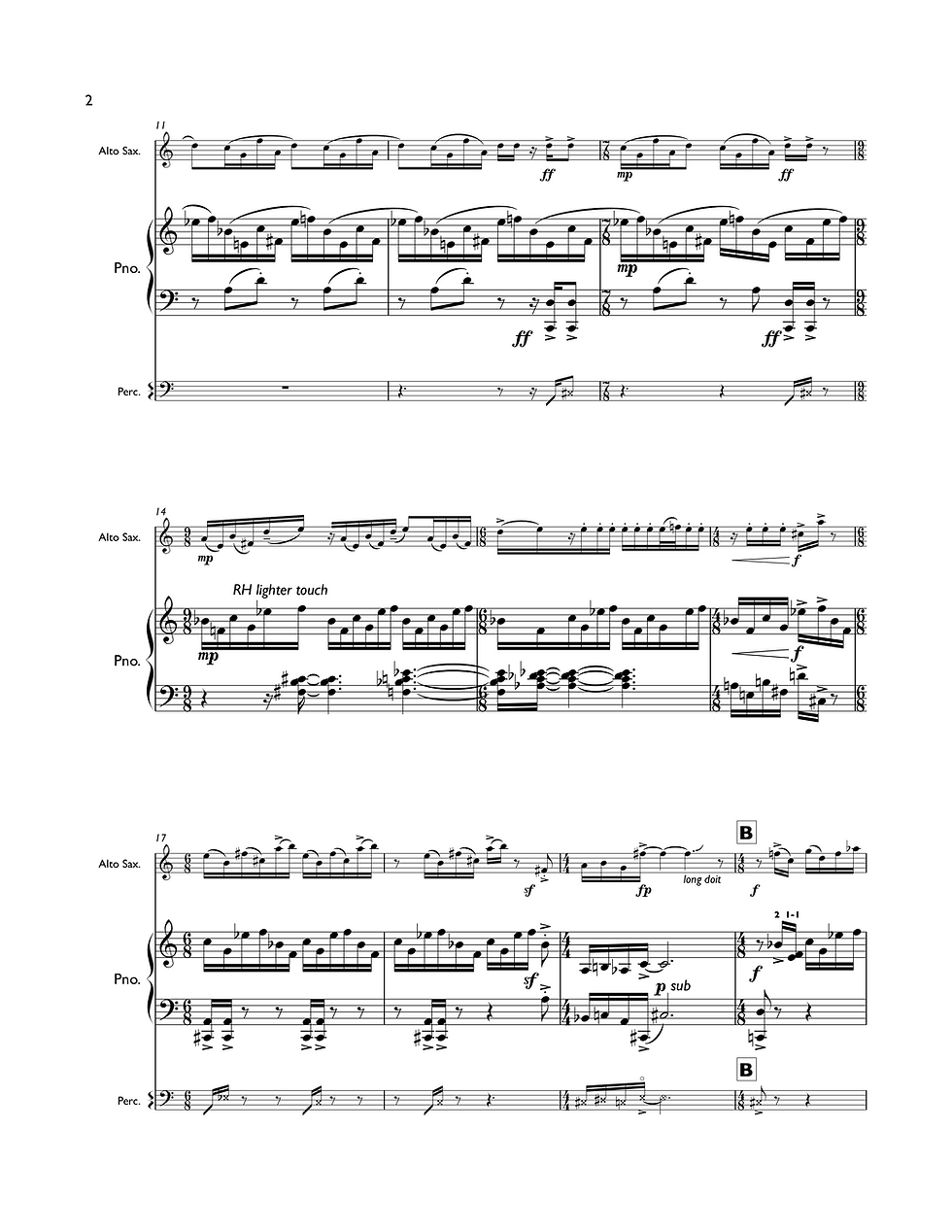 Thumbnail: Sacadas (A. Sax, Piano, and Percussion)