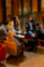 B2B professionals at a clearly staged networking event photo