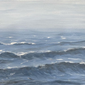 Acrylgemalerei: Wellen auf dem Meer