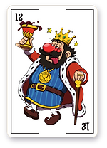 Carta de truco: rey de copas