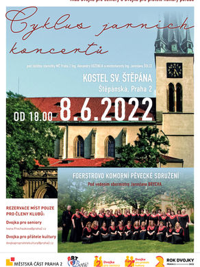 koncert 8.6.2022 od 18,00 hod - kostel sv. Štěpána - Foerstrovo komorní pěvecké sdružení