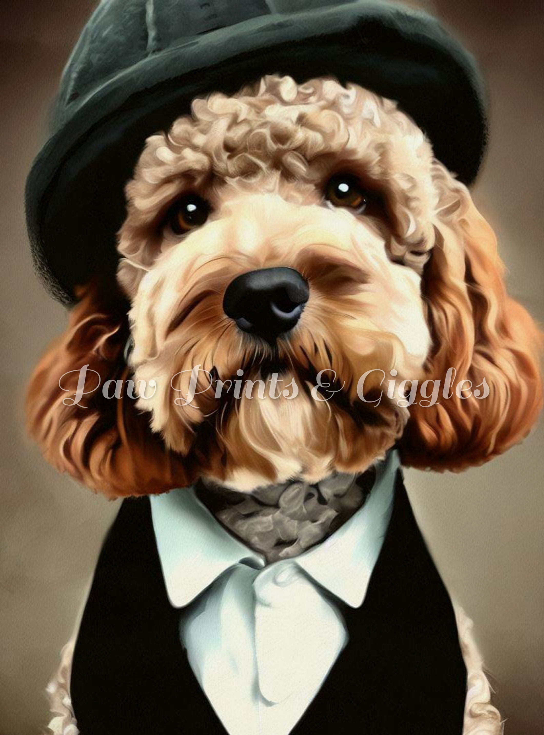Dapper Doo Charming Cockapoo Portrait Print