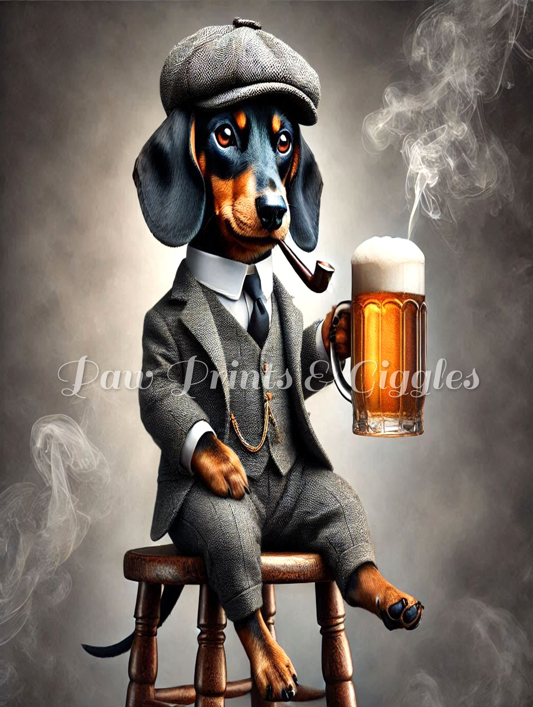 Smoking Sausage Dachshund Print